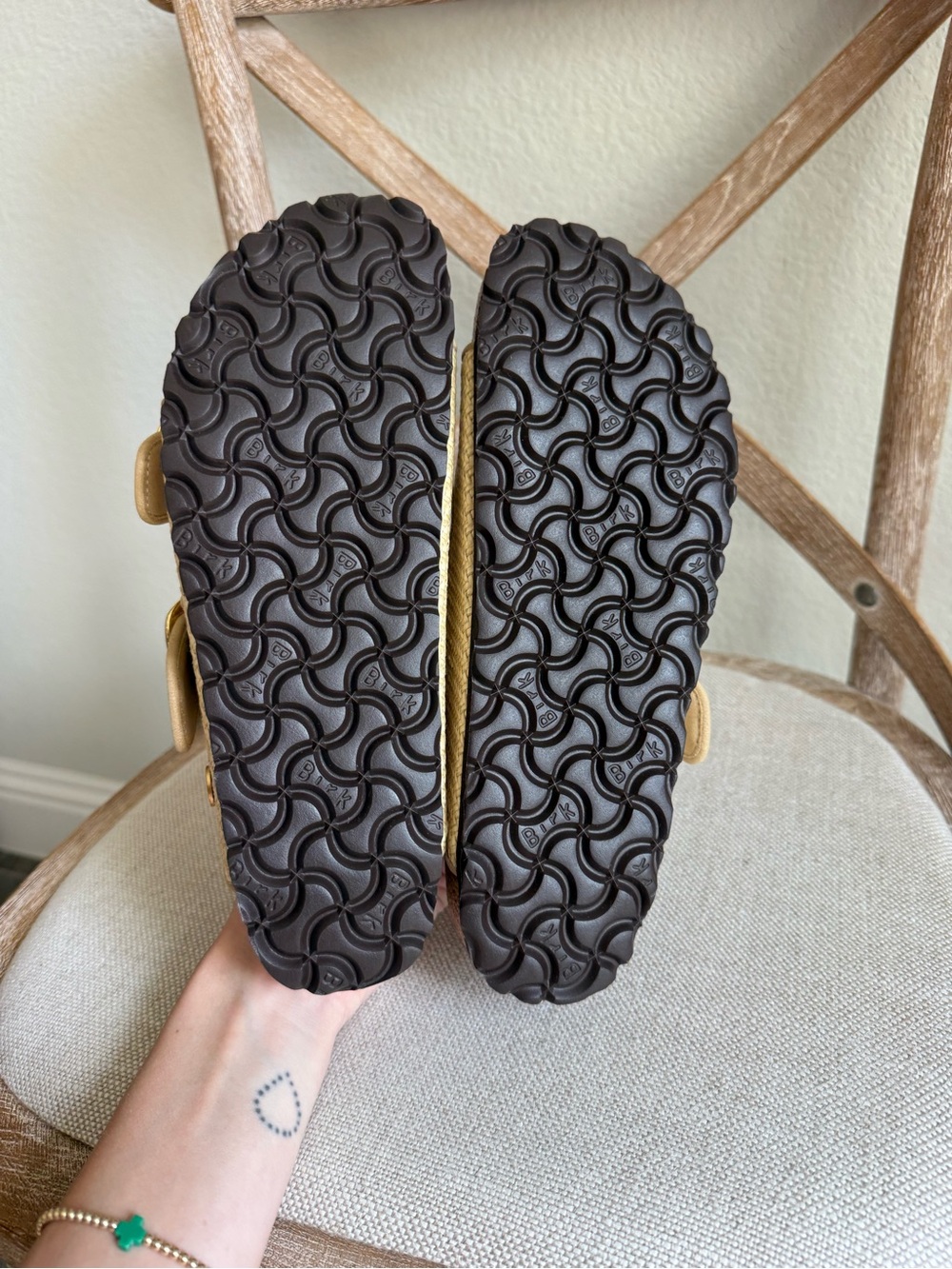 Birkenstock Arizona Raffia Big Buckle Sandals - Picture 7 of 7